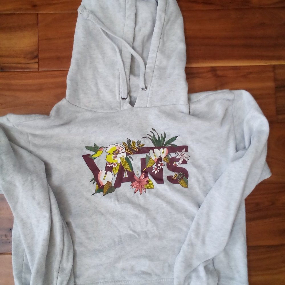 Vans hoodie with flowers and birds on logo size XS